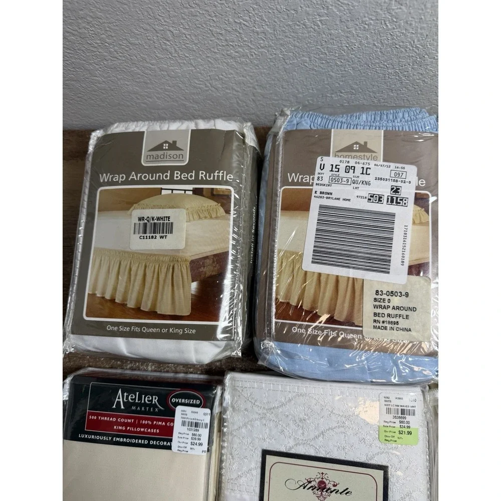 Lot of 6 Bedding King Size Pillow‎ Cases NEW